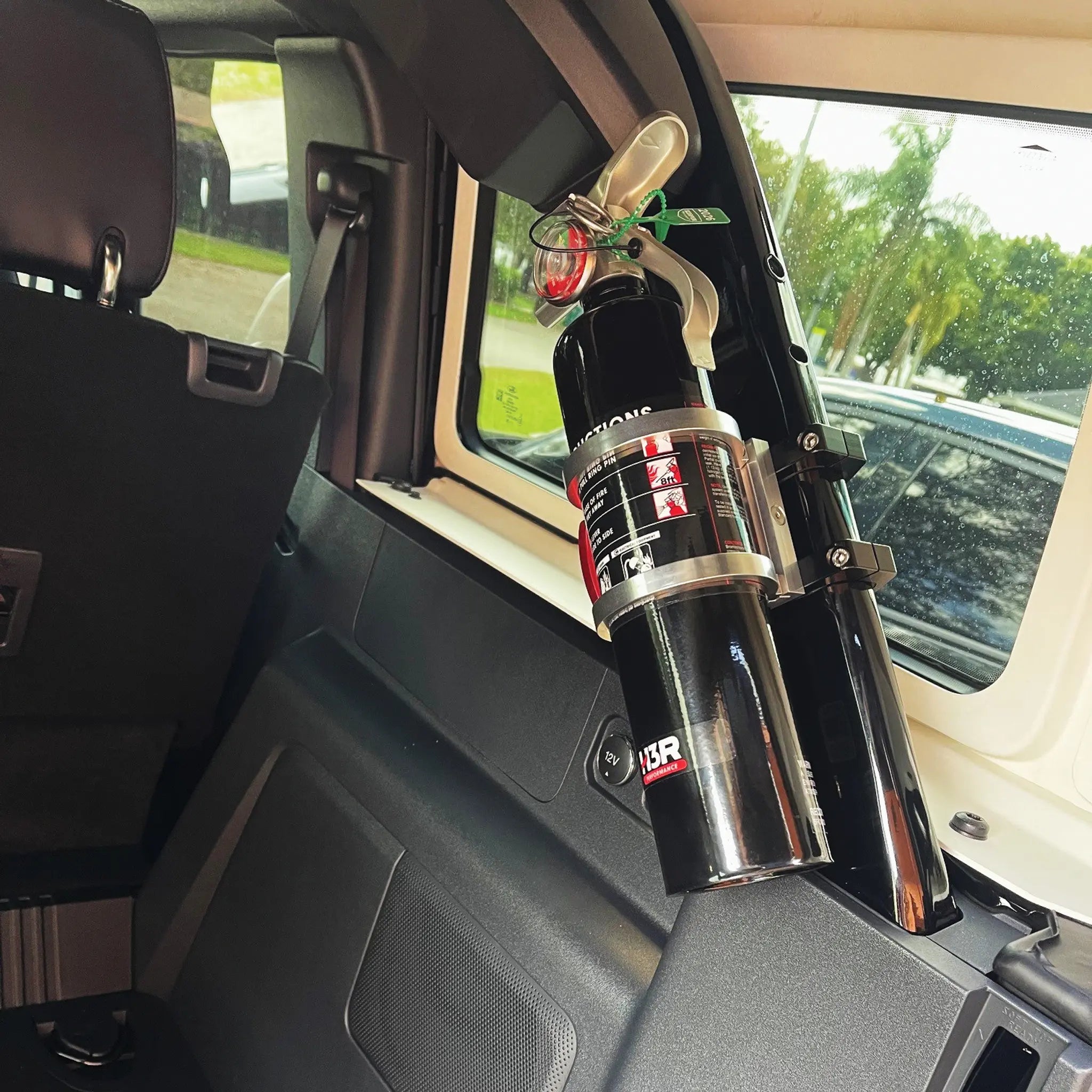 2026 Bronco Badlands with Black HalGuard PRO installed on the Roll Bar