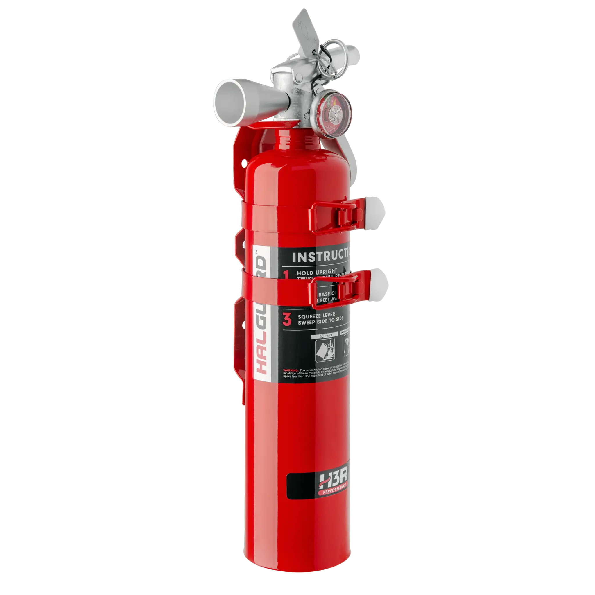 HalGuard Clean Agent Car Fire Extinguisher - 2.5 lb. - Red finish with Bracket
