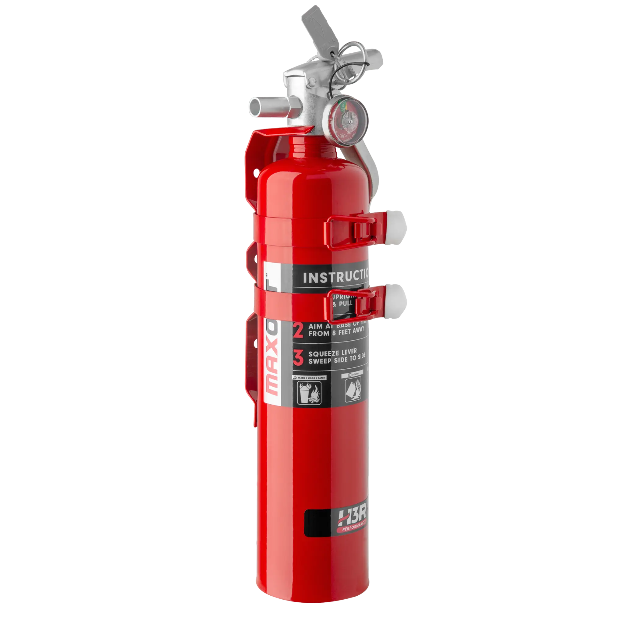 MaxOut Dry Chemical Car Fire Extinguisher - 2.5 lb. - Red finish with Bracket