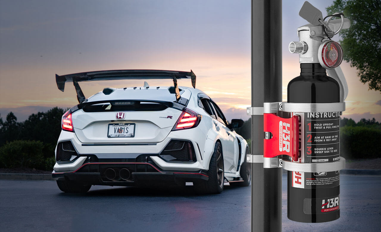 Honda Civic Type R & HalGuard Fire Extinguisher