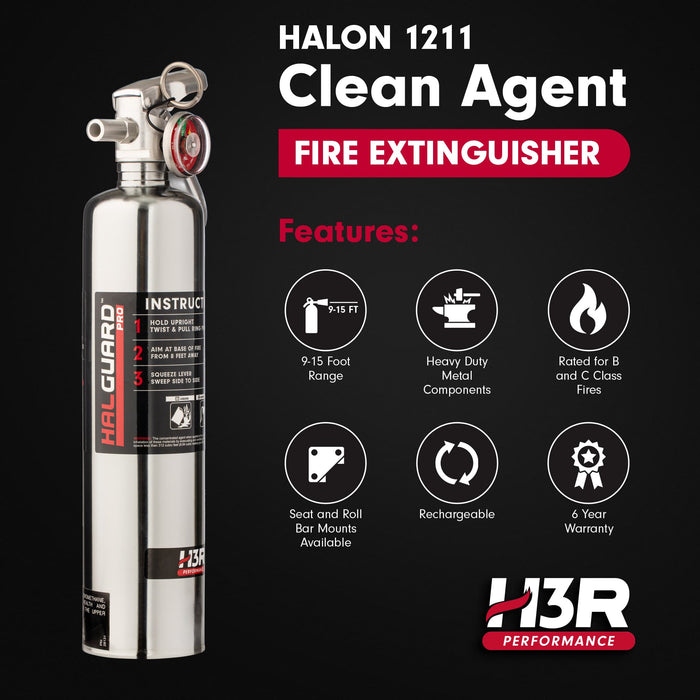 Halguard Image HalGuard PRO Halon Clean Agent Car Fire Extinguisher - 2.5 lb.
