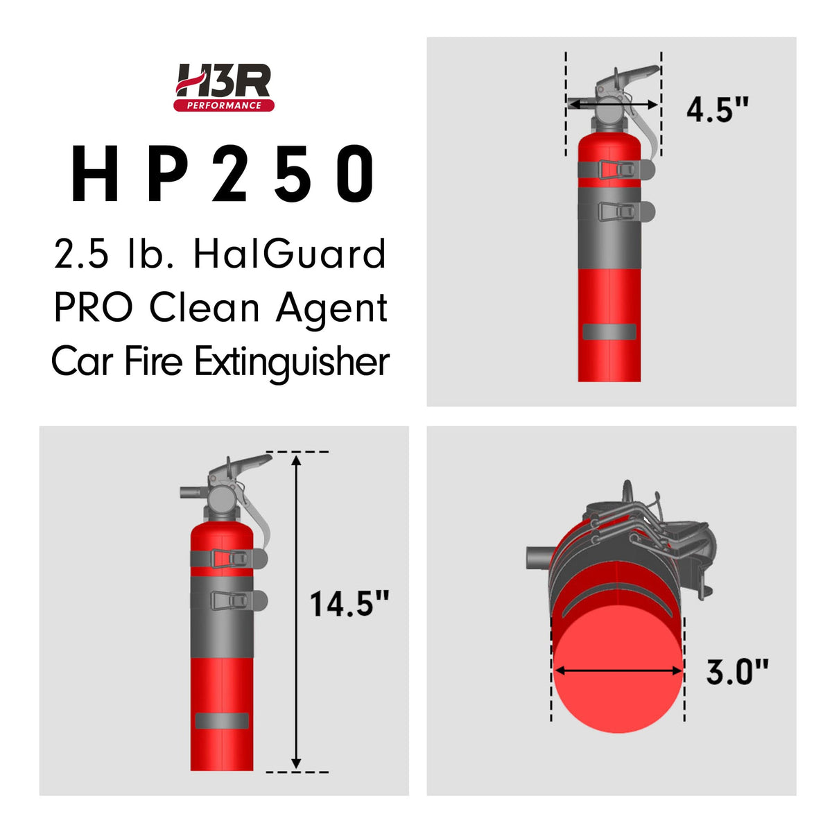 Halguard Image HalGuard PRO Halon Clean Agent Car Fire Extinguisher - 2.5 lb.