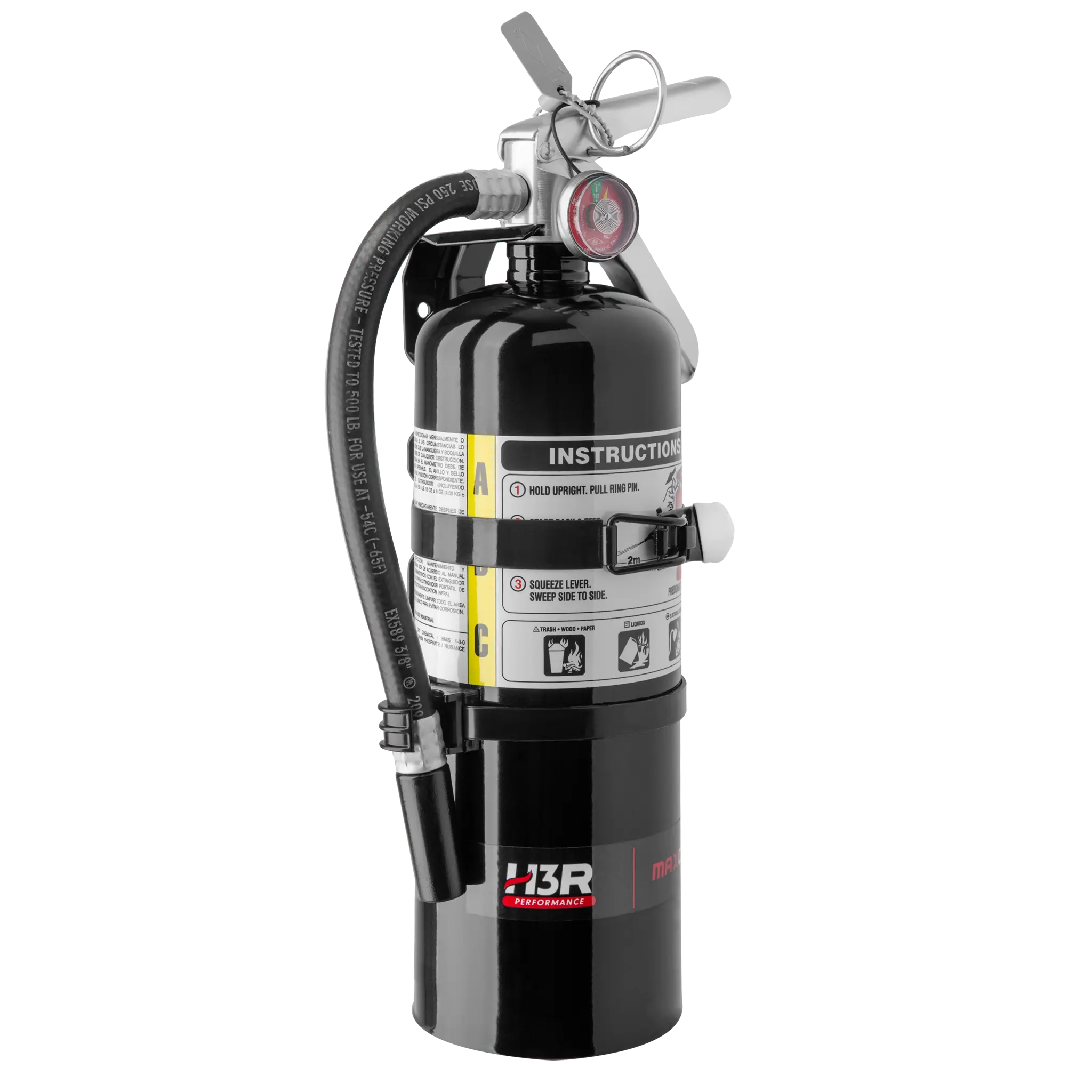 MaxOut Dry Chemical Car Fire Extinguisher - 5.0 lb. -  Black finish with Bracket