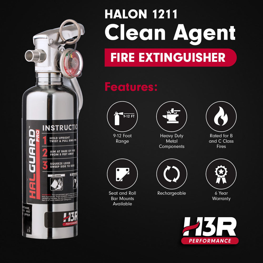Halguard Image HalGuard PRO Halon Clean Agent Car Fire Extinguisher - 1.25 lb.