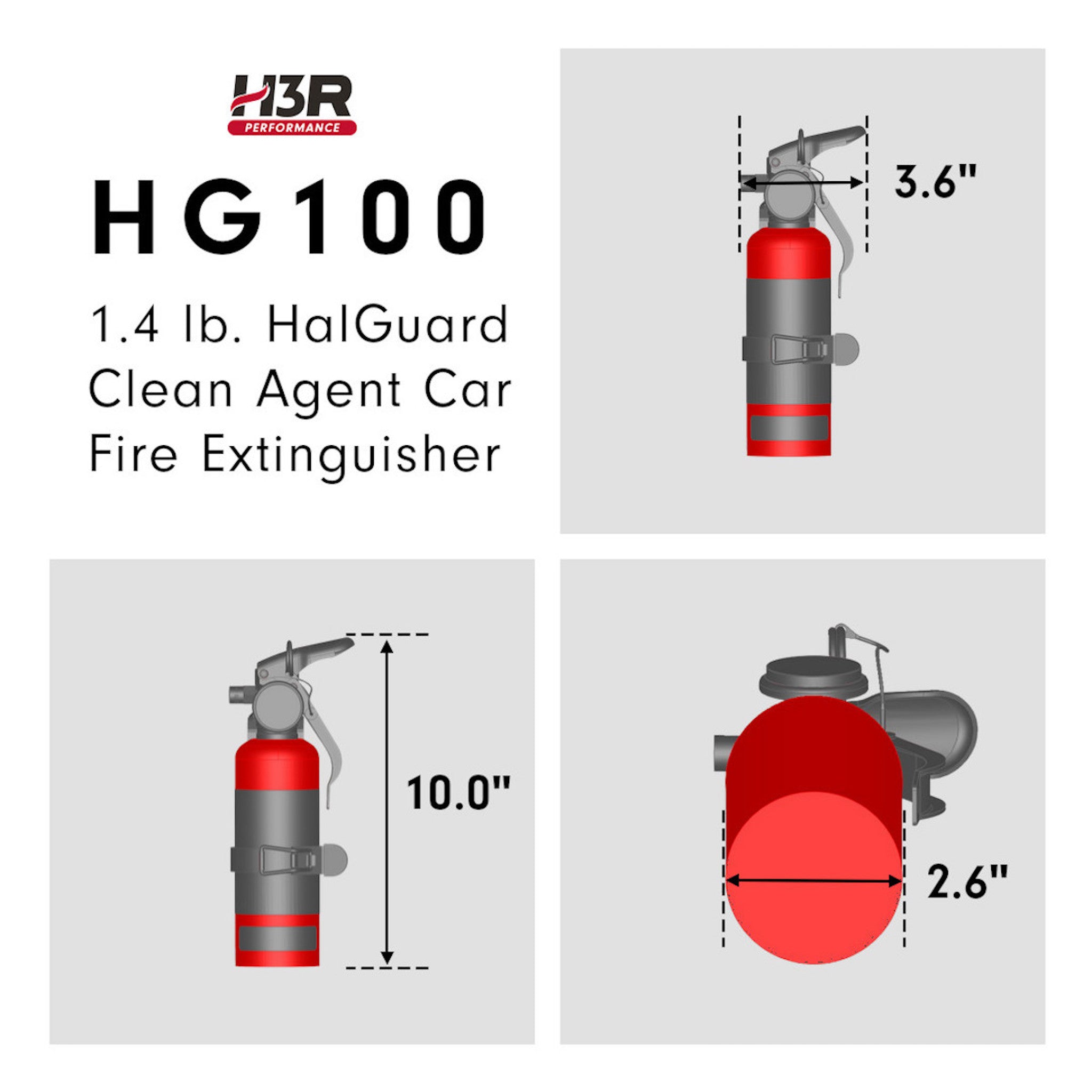 HalGuard Clean Agent Car Fire Extinguisher - 1.4 lb.