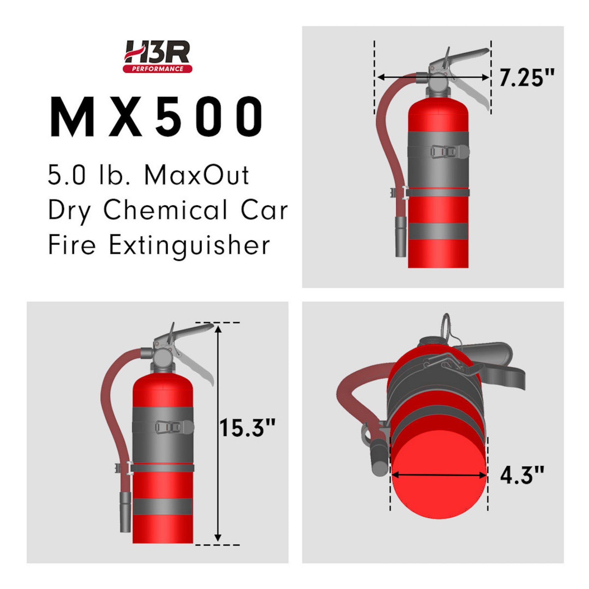 MaxOut Dry Chemical Car Fire Extinguisher - 5.0 lb.