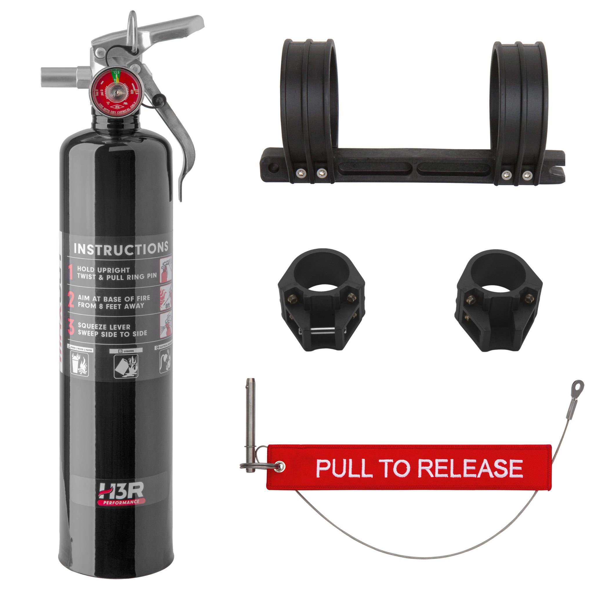 MX250BXPR - 2.5 lb. Black MaxOut Fire Extinguisher kit for Polaris RZR